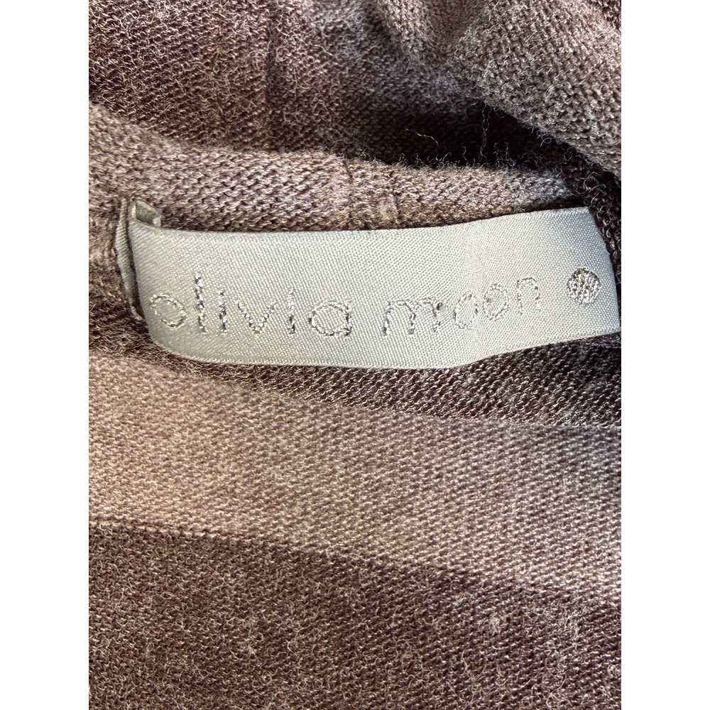 Olivia Moon Womens 1X Brown Striped Open Front Cardigan Tie Front Lightweight - Picture 3 of 10